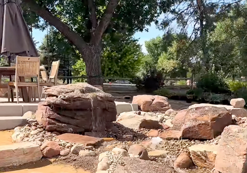 Backyard water feature rambling