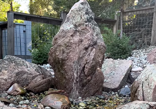 Tall rock dramatic fountain